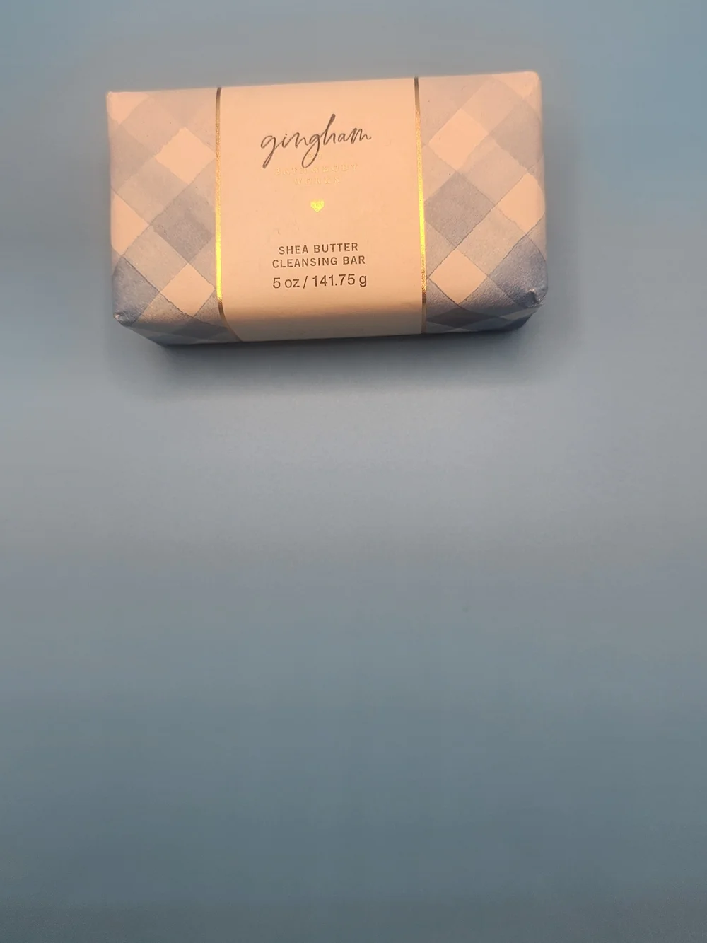Bath & Body Works Gingham Shea Butter Cleansing Bar - Blue & White